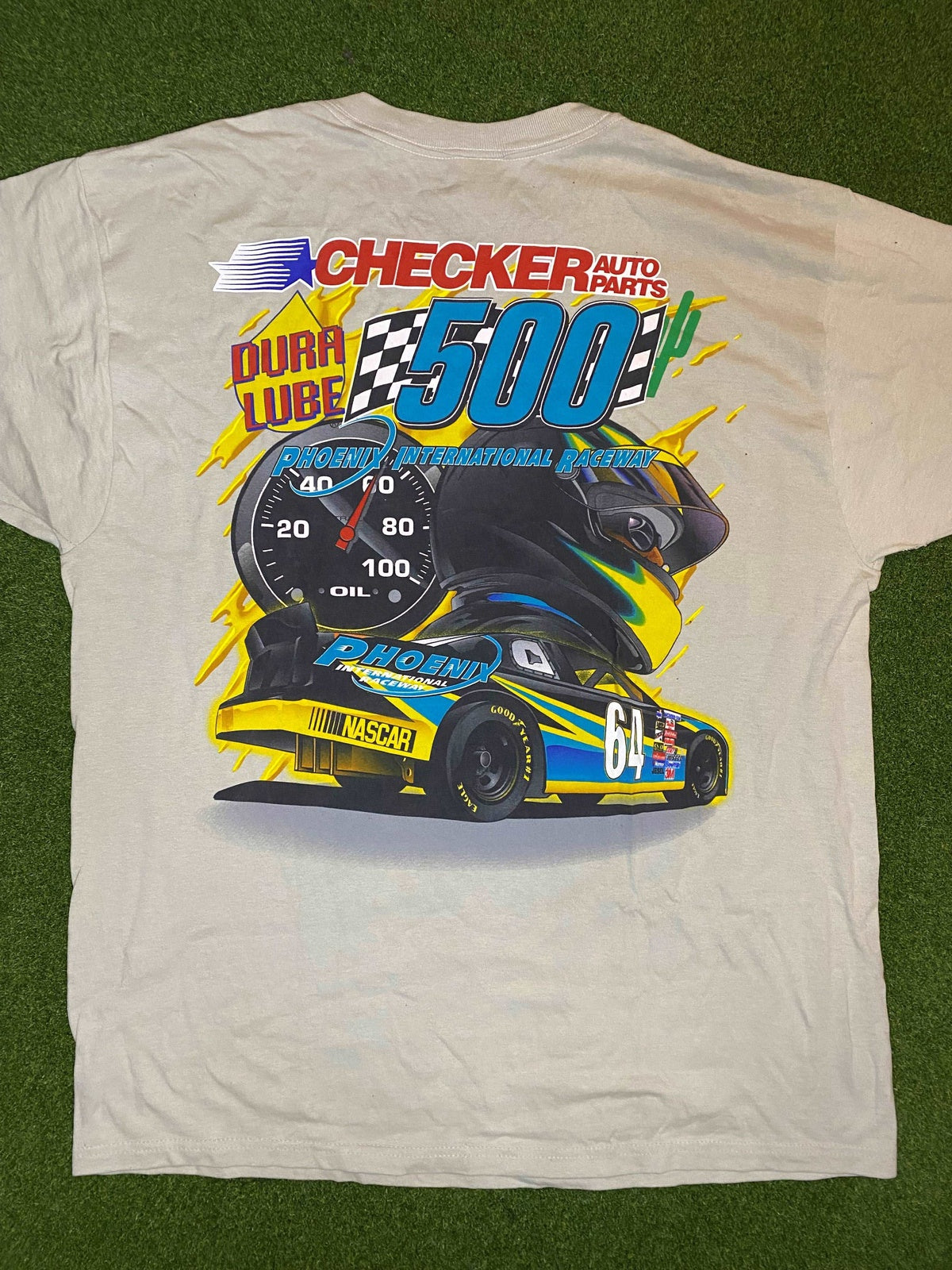 2000 Checker Auto Parts 500 - Double Sided - Vintage NASCAR Tee Shirt (XL)