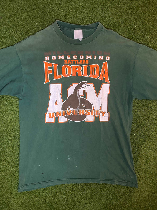 2000 Florida A&M Rattlers - Millenium Homecoming - Vintage HBCU Tee Shirt (XL) - Gametime Vintage