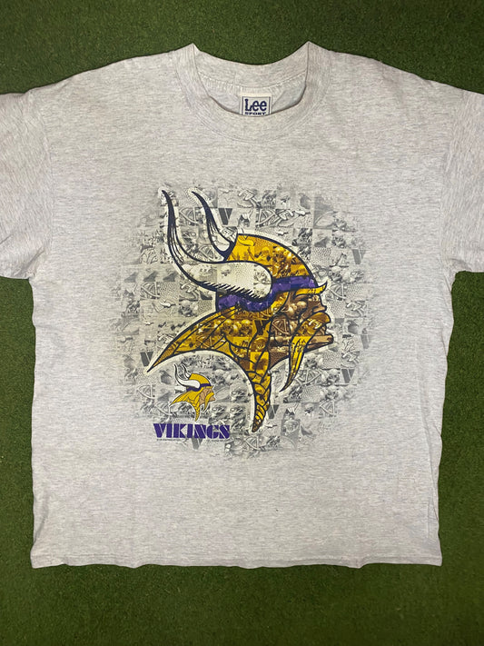 2000 Minnesota Vikings - Vintage NFL Tee (Large) Gametime Vintage