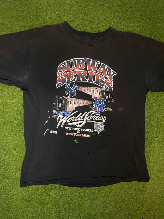 2000 Subway Series - Mets vs Yankees - Vintage MLB Tee Shirt (XL)