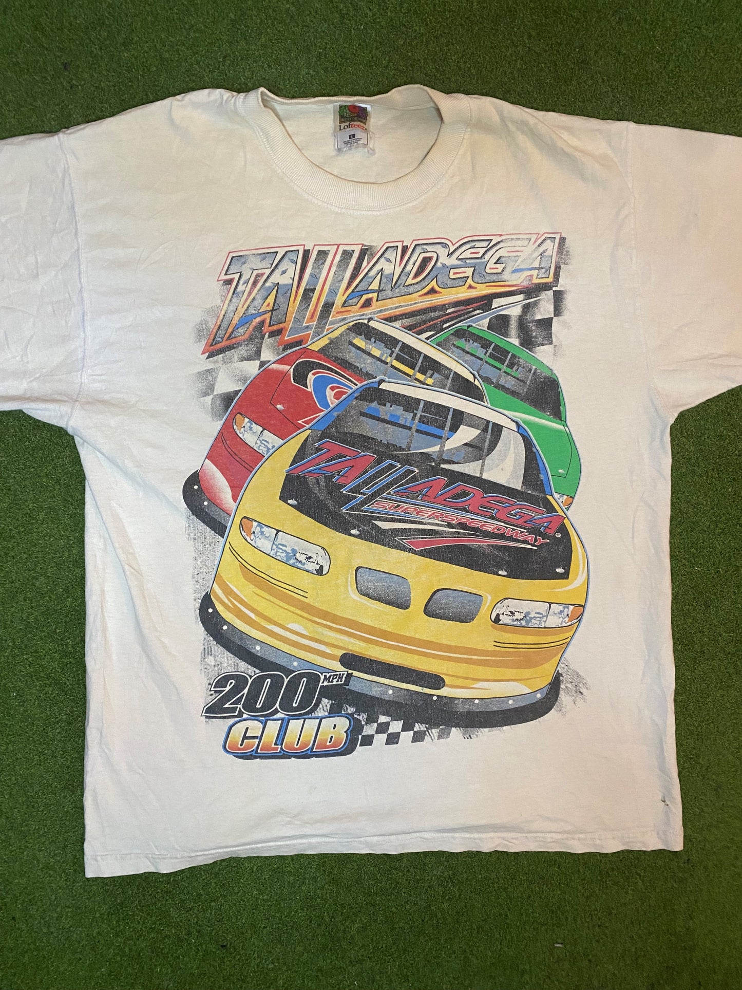 2000 Talladega Superspeedway - 200MPH Club - Double Sided - Vintage NASCAR T-Shirt (Large)