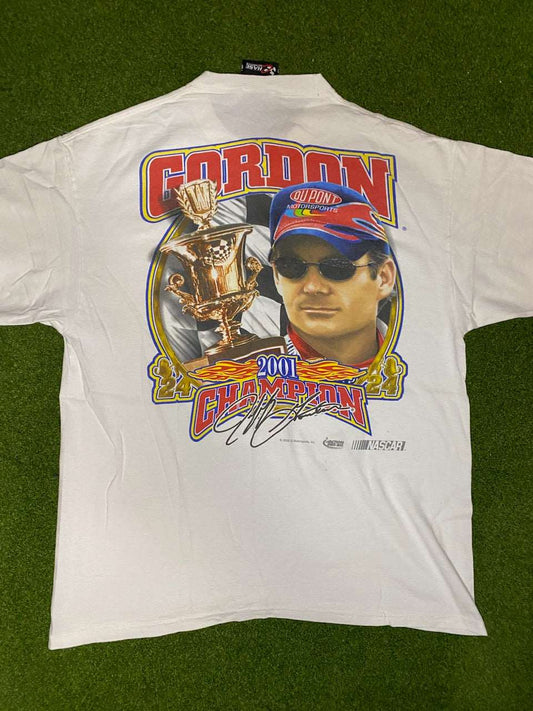 2002 Jeff Gordon - Winson Cup Series Champion - Double Sided - Vintage NASCAR Tee Shirt (Medium) - Gametime Vintage