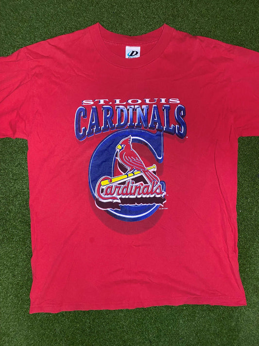 2001 St. Louis Cardinals - Big Logo - Vintage MLB Tee Shirt (XL)