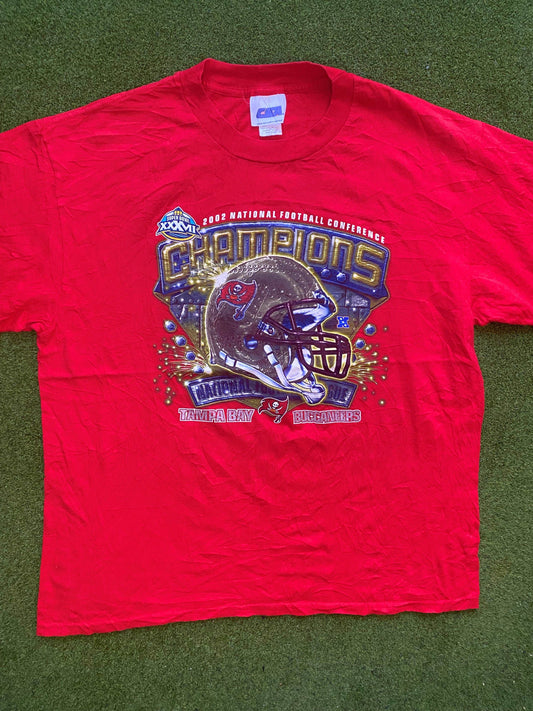 2002 Tampa Bay Buccaneers - NFC Champions - Vintage NFL T-Shirt (XL) Gametime Vintage