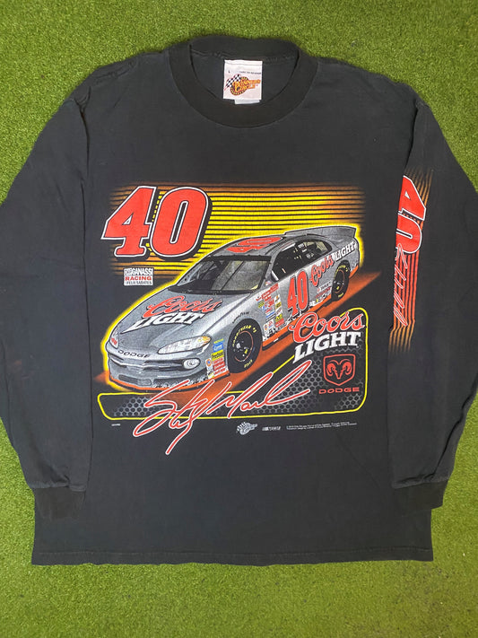 2002 Sterling Marlin - Coors Light Racing - Vintage NASCAR T-Shirt (Large) Gametime Vintage