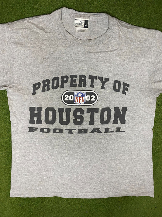 2002 Houston Texans - Inaugural Season - Vintage NFL T-Shirt (Medium) - Gametime Vintage