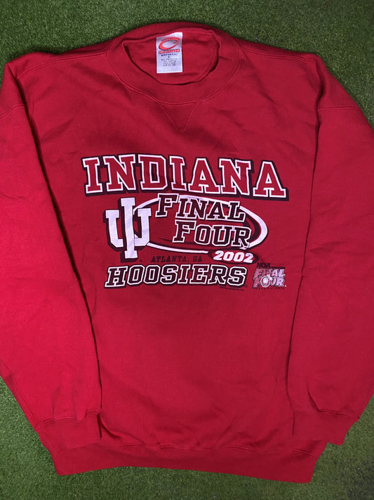 2002 Indiana Hoosiers - Final Four - Vintage College Sweatshirt (XL) - Gametime Vintage
