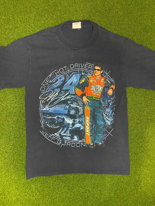 2002 Jeff Gordon - Double Sided - Vintage NASCAR Tee Shirt (Medium)