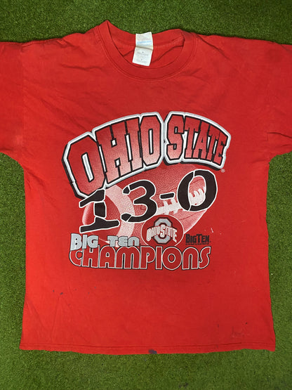 2002 Ohio State Buckeyes - 13-0 Big 10 Champions - Vintage T-Shirt (Medium)