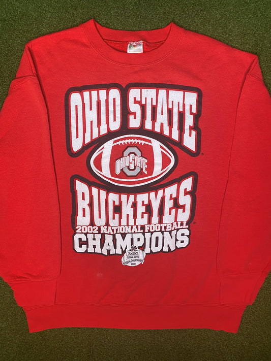 2002 Ohio State Buckeyes - National Champions - Vintage College Sweatshirt (XL)