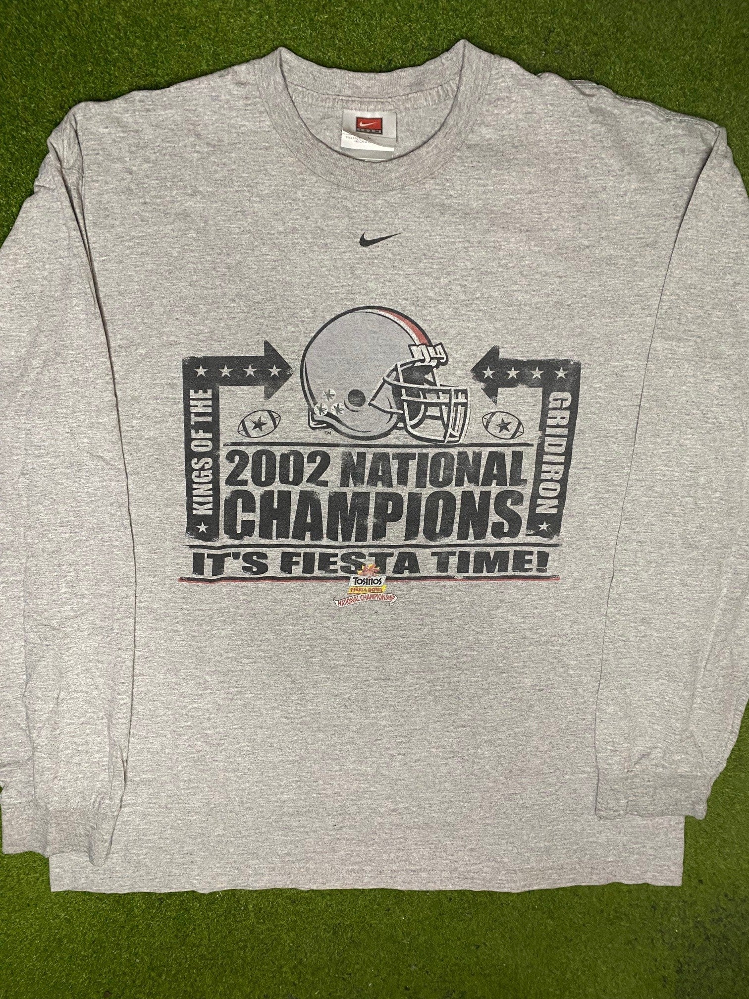 2002 Ohio State Buckeyes - National Champions - Vintage College Long Sleeve (Large) - Gametime Vintage