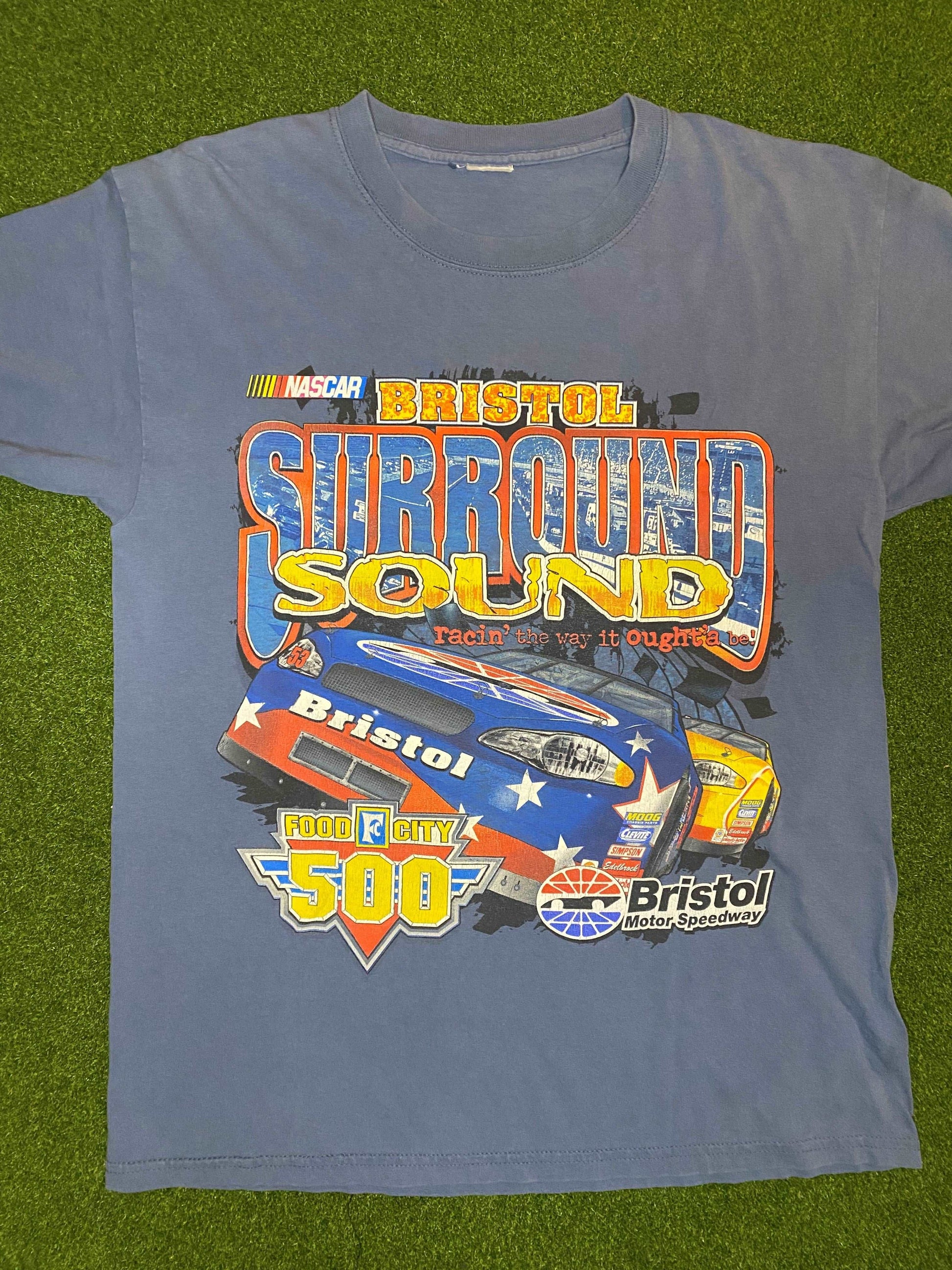 2003 Food City 500 Double Sided - Bristol Motor Speedway - Vintage NASCAR Tee Shirt (Large)