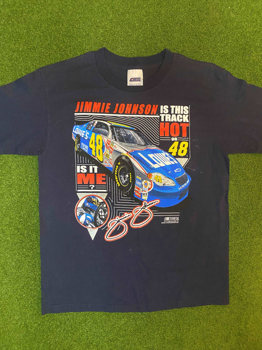 2003 Jimmie Johnson - Vintage NASCAR T-Shirt (Medium) - Gametime Vintage