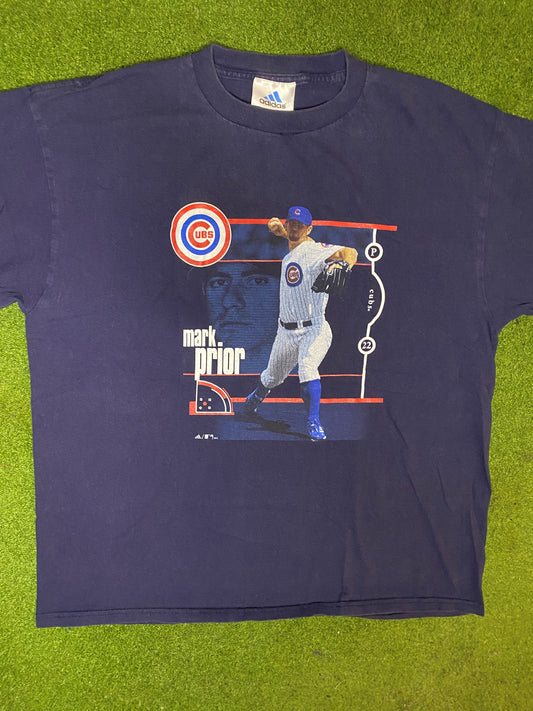 2003 Chicago Cubs - Mark Prior - Vintage MLB Player T-Shirt (XL) Gametime Vintage