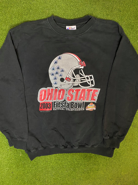 2003 Ohio State Buckeyes - Fiesta Bowl National Championship - Vintage College Football Sweatshirt (Large) Gametime Vintage