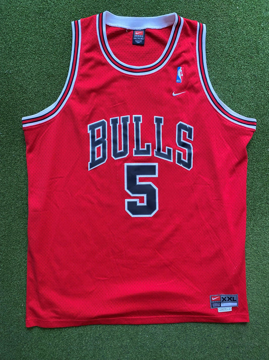 2003 Chicago Bulls - Jalen Rose #5 - Nike - Vintage NBA Jersey (2XL) Gametime Vintage