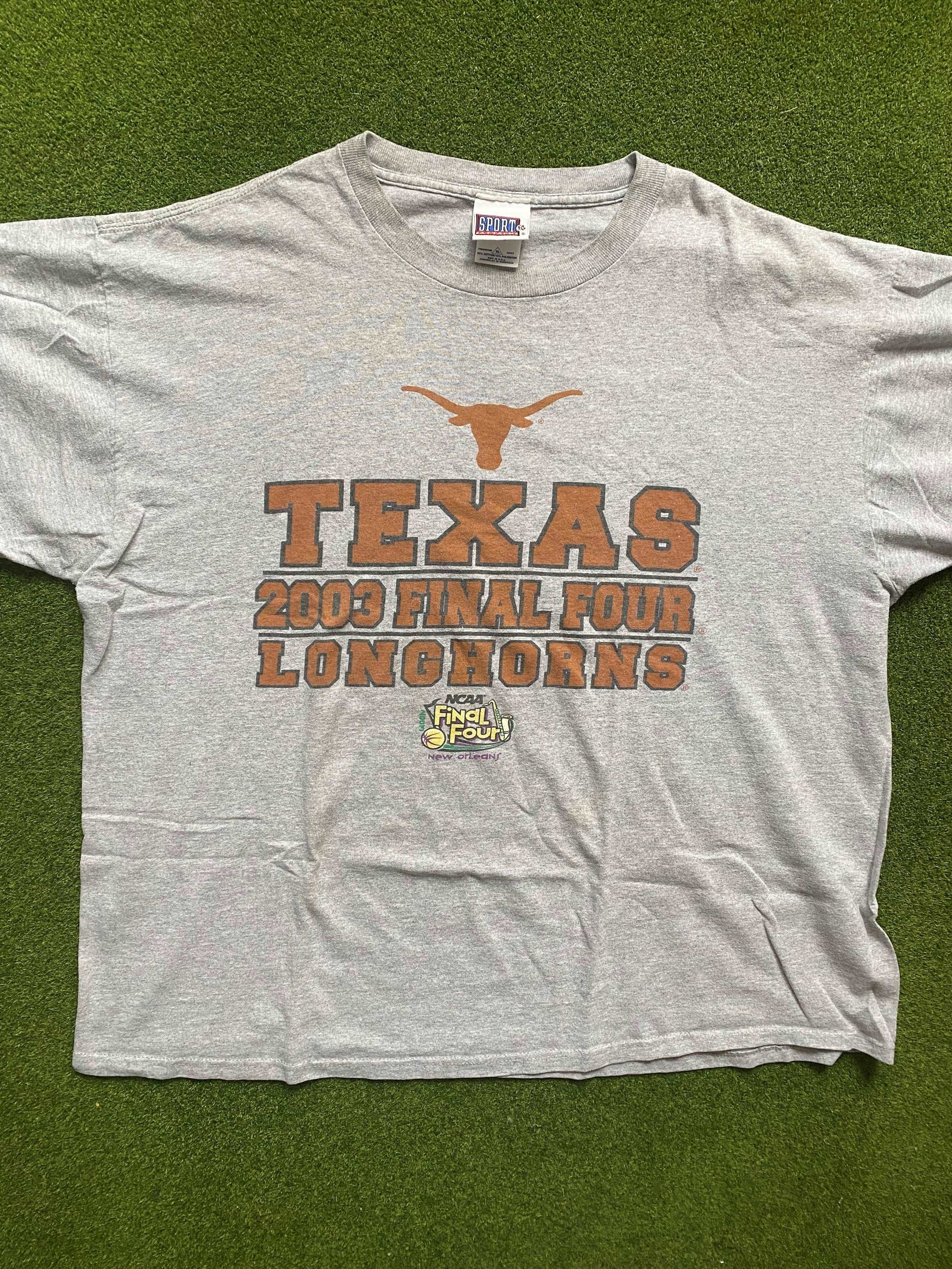 2003 Texas Longhorns - Final Four - Vintage College Basketball Tee Shirt (XL)