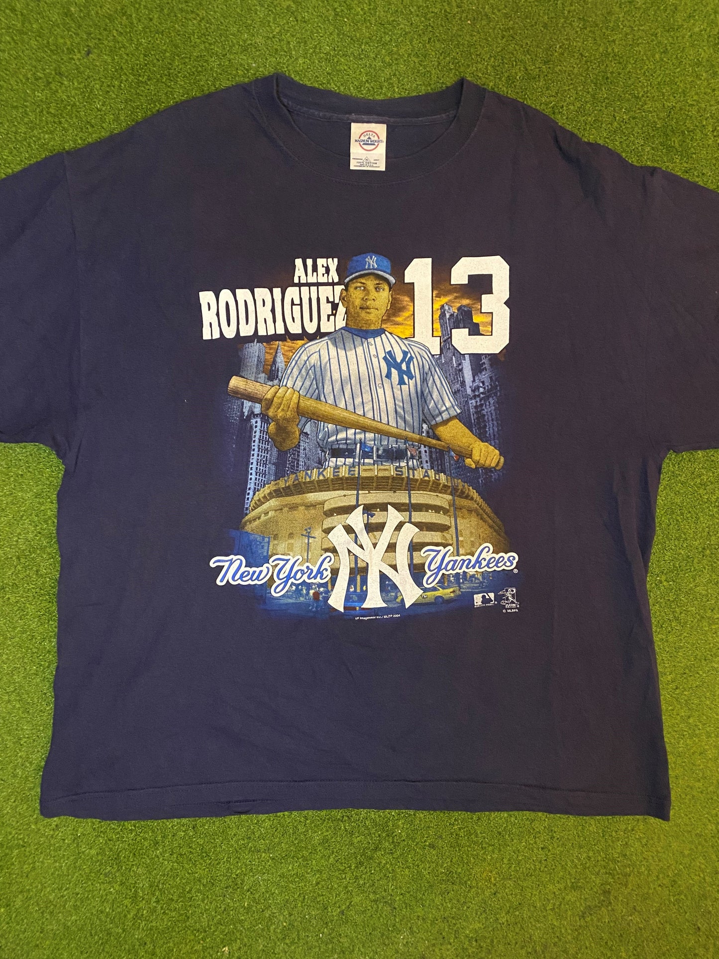 2004 New York Yankees - Alex Rodriguez - Vintage MLB Player T-Shirt (XL)