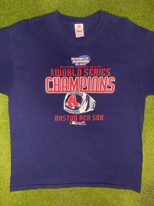 2004 Boston Red Sox - World Series Champions - Vintage MLB T-Shirt (XL) - Gametime Vintage