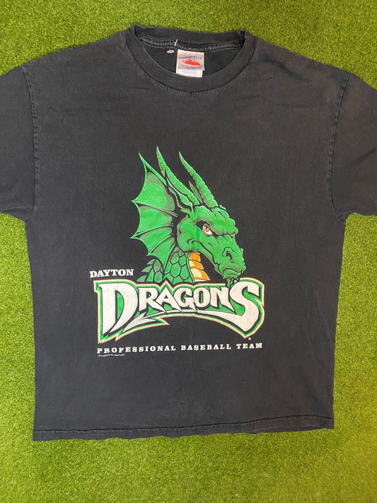 2004 Dayton Dragons - Vintage Minor League Baseball T-Shirt (Large) 