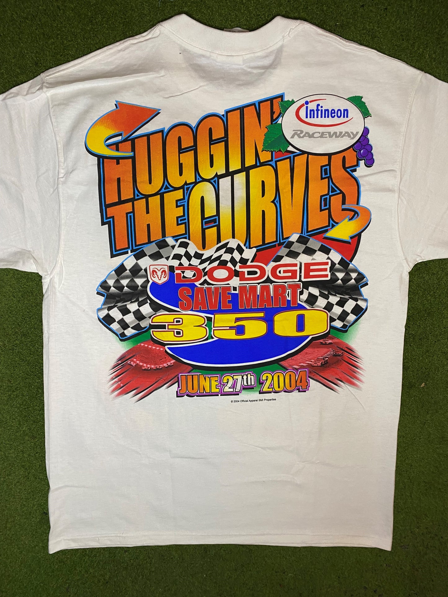 2004 Dodge Save Mart 350 - Infineon Raceway - Vintage NASCAR T-Shirt (Large) 