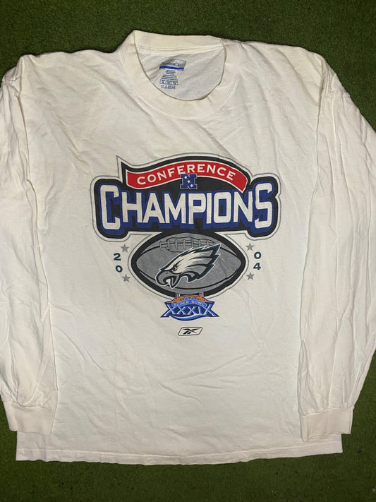 2004 Philadelphia Eagles - Super Bowl XXIX - Vintage NFL Long Sleeve (XL) Gametime Vintage