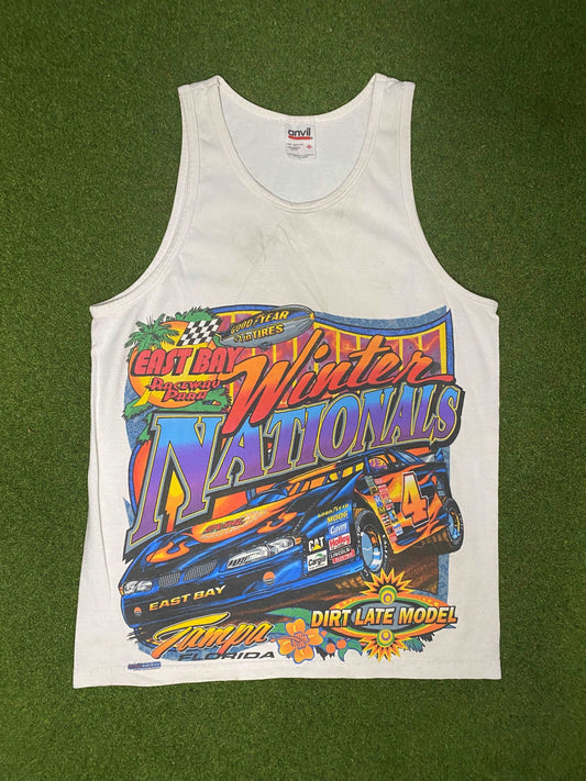 2004 East Bay Raceway Park - Winter Nationals - Double Sided - Vintage NASCAR Tank (Small)