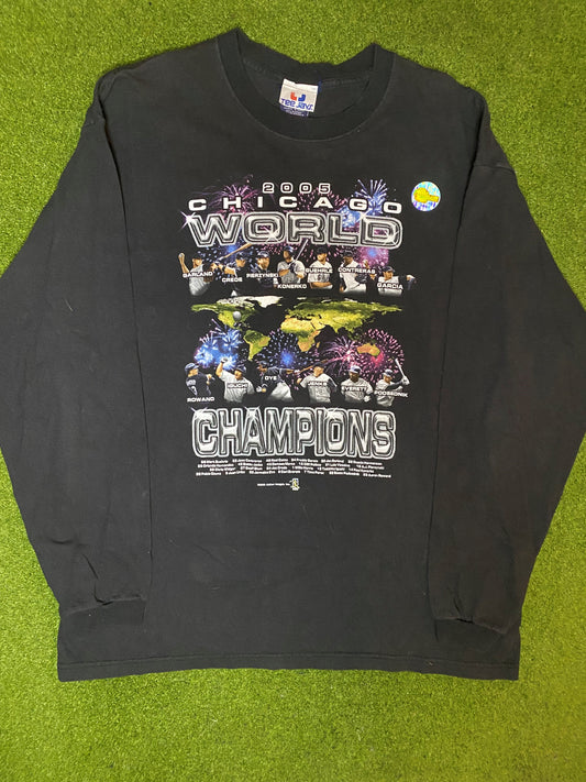 2005 Chicago White Sox - World Series Champions - Vintage MLB Long Sleeve (Large)