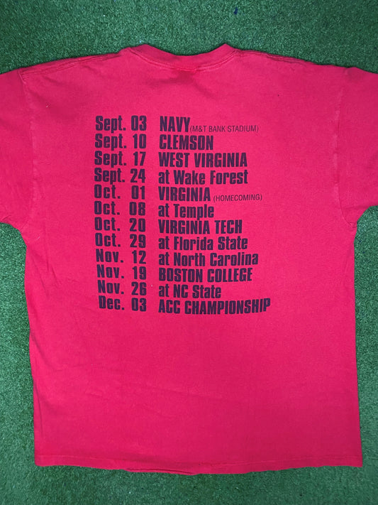 2005 Maryland Terrapins - Vintage College Football T Shirt (XL) - Gametime Vintage