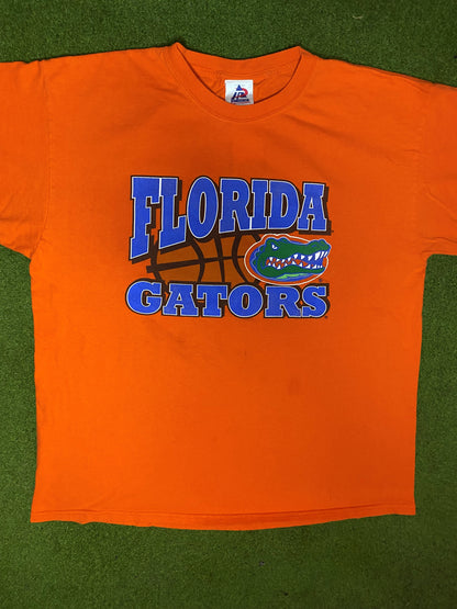 2006 Florida Gators - National Champions - Double Sided - Vintage College Basketball T-Shirt (XL) 