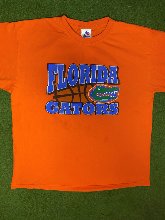 2006 Florida Gators - National Champions - Double Sided - Vintage College Basketball T-Shirt (XL) 