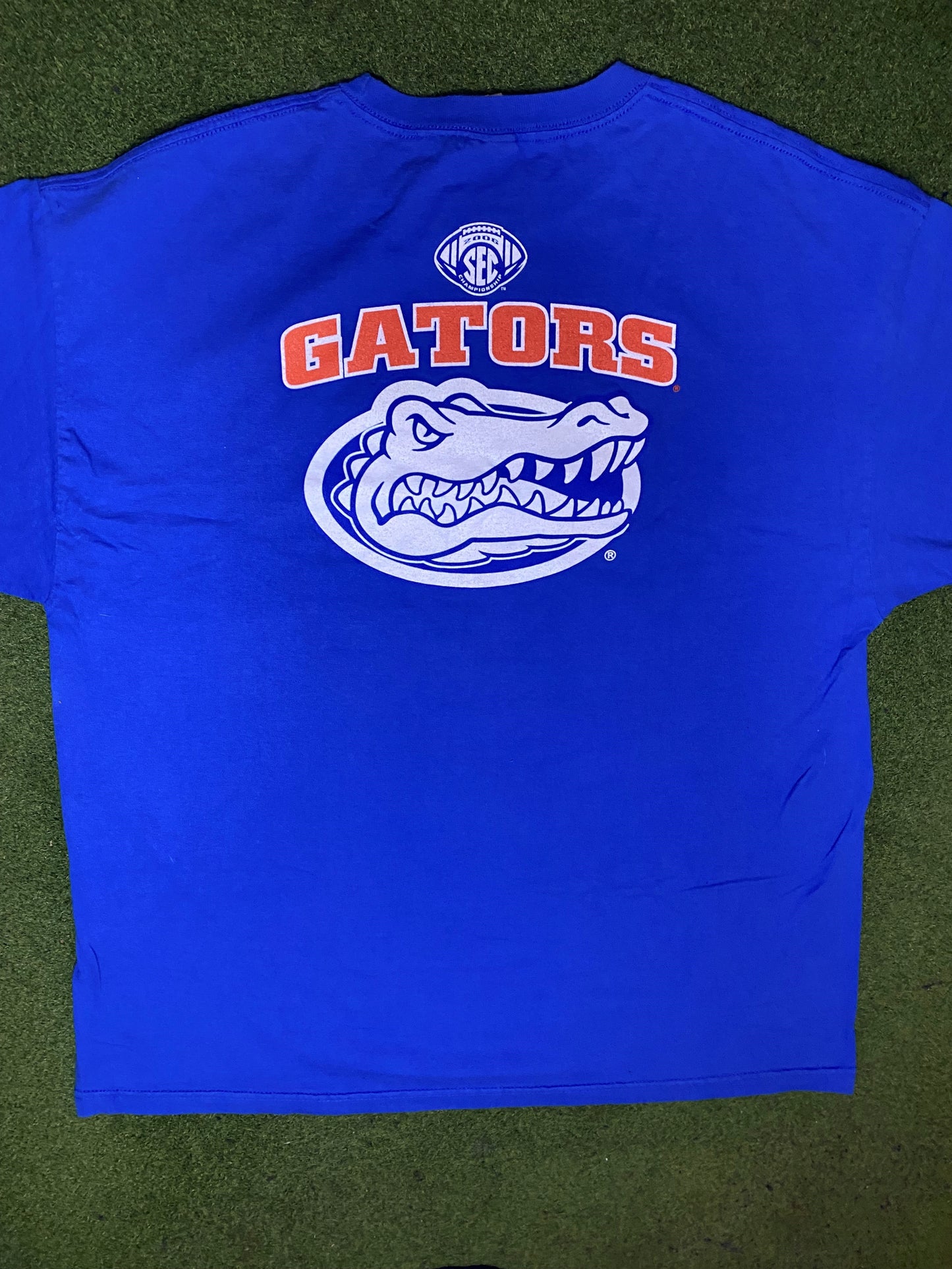 2006 Florida Gators - SEC Champions - Double Sided - Vintage College T-Shirt (2XL) Gametime Vintage