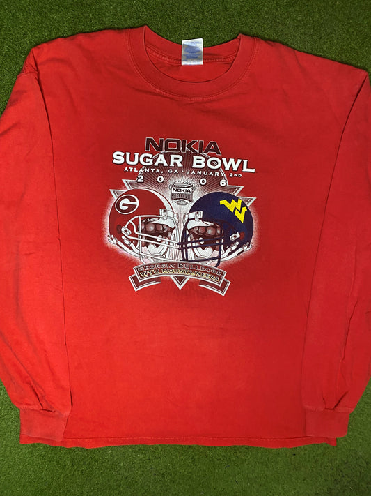 2006 Georgia Bulldogs - Sugar Bowl - Vintage College Long Sleeve (XL) - Gametime Vintage