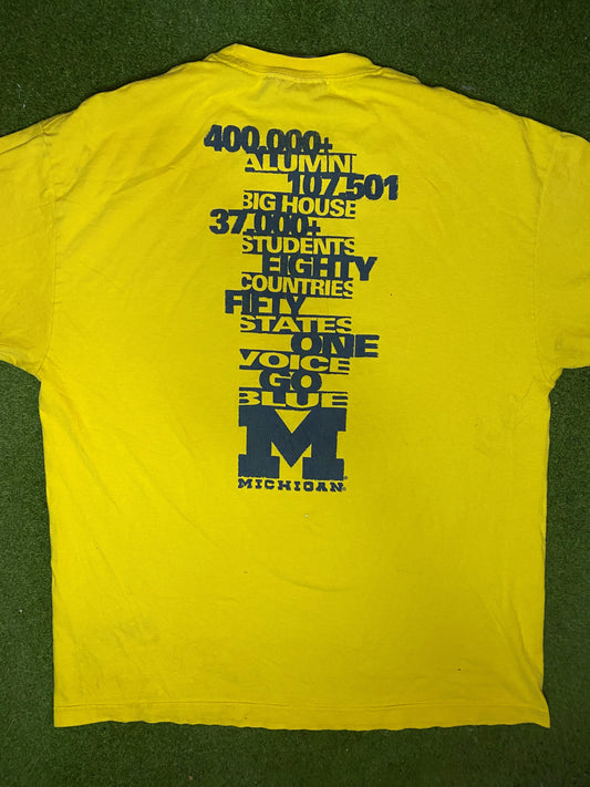 2006 Michigan Wolverines - Nike - Vintage College Football T-Shirt (XL) - Gametime Vintage