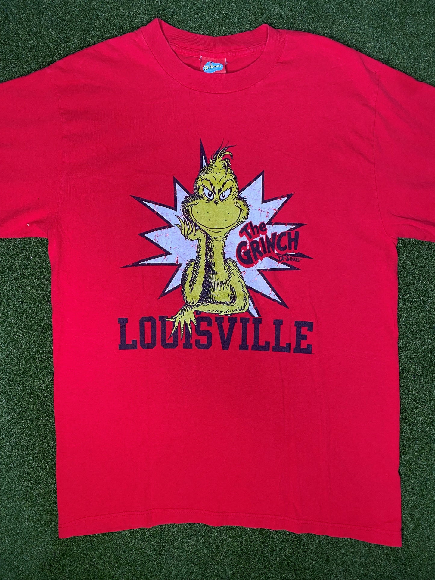 2007 Louisville Cardinals - The Grinch - Vintage College T Shirt (Large)