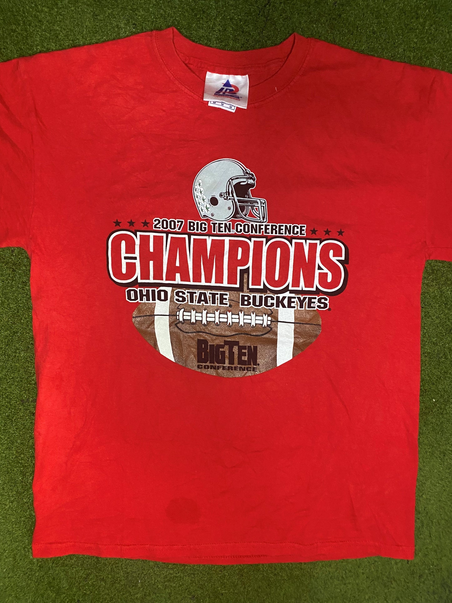 2007 Ohio State Buckeyes - Big 10 Champions - Vintage College T-Shirt (Medium)