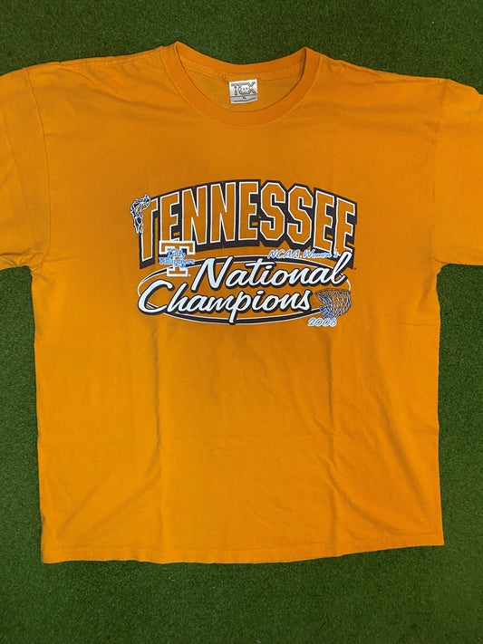 2008 Tennessee Lady Volunteers - National Champions - Vintage College Basketball T-Shirt (XL)