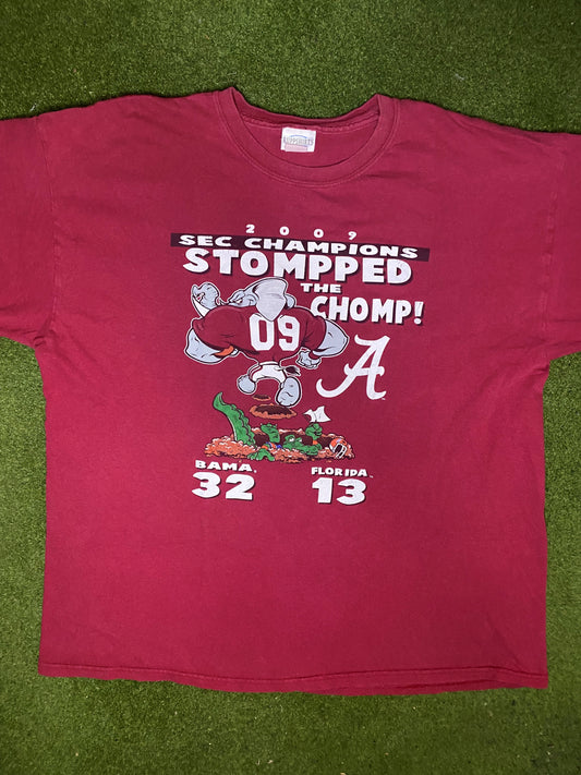 2009 Alabama Crimson Tide - SEC Champions - Vintage College T-Shirt (XL) - Gametime Vintage