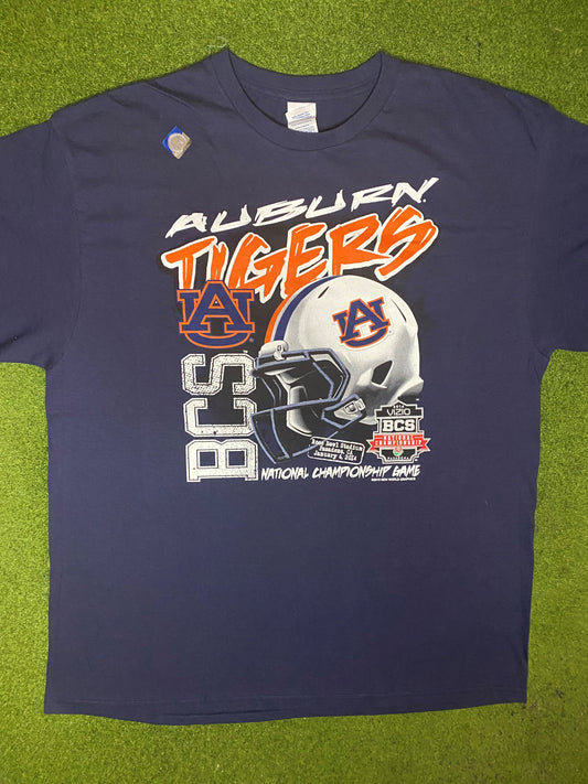 2010 Auburn Tigers - National Championship Game - Vintage College T-Shirt (XL)