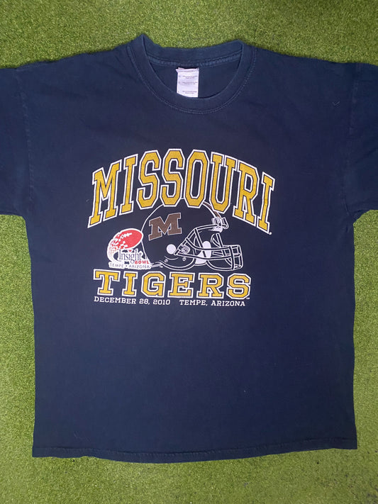 2010 Missouri Tigers - Insight Bowl - Vintage College T Shirt (Large) - Gametime Vintage