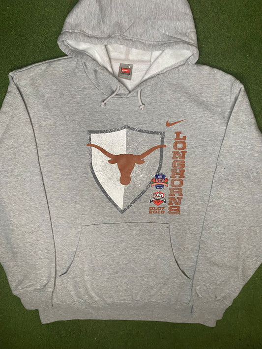 2010 Texas Longhorns - National Championship - Vintage College Hoodie (Large)