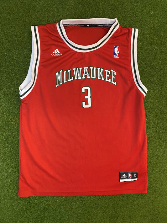 2010s Milwaukee Bucks - Brandon Jennings #3 - Adidas - Vintage NBA Jersey (Youth Large)