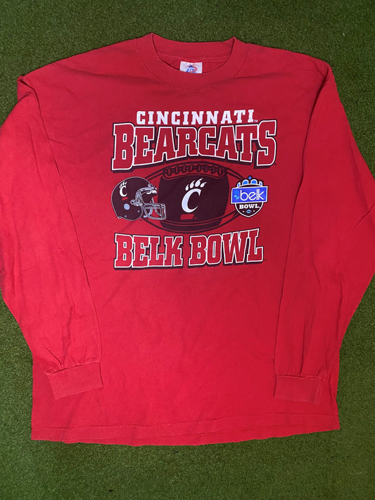 2012 Cincinnati Bearcats - Belk Bowl - Vintage College Football Long Sleeve (XL)