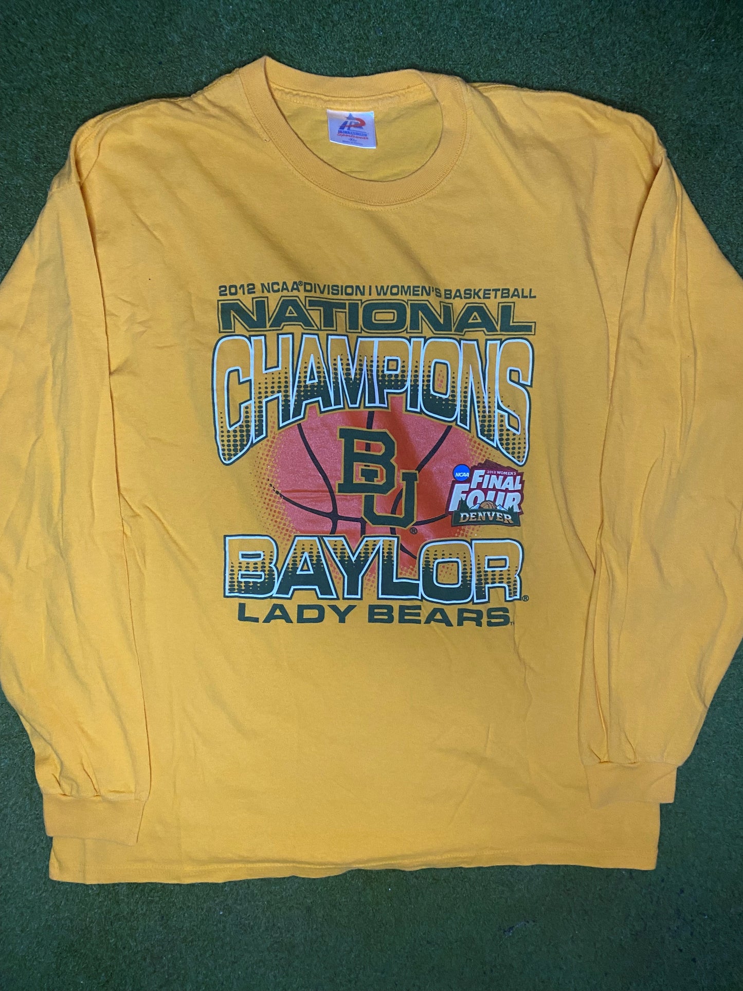 2012 Baylor Lady Bears - National Champions - Vintage College Long Sleeve (XL) 