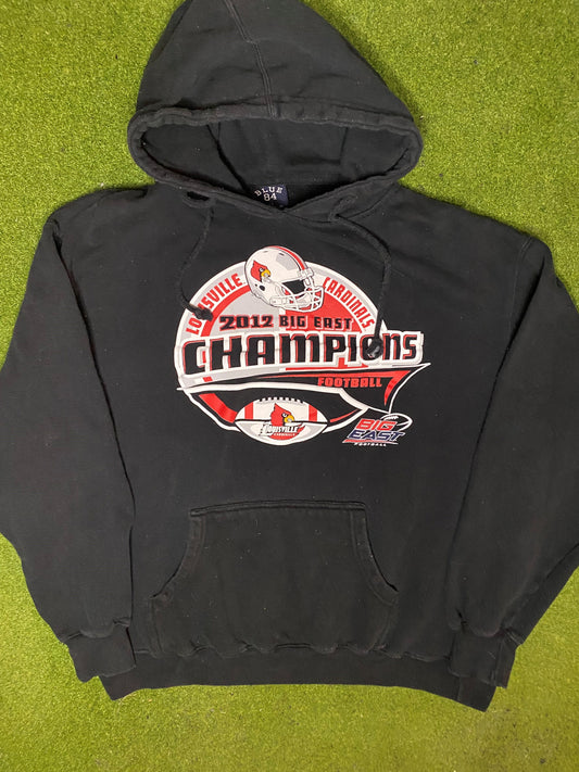 2012 Louisville Cardinals - Big East Champions - Vintage College Football Hoodie (XL) 