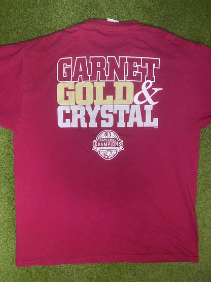 2013 Florida State Seminoles - National Champions - Vintage College T-Shirt (XL) - Gametime Vintage