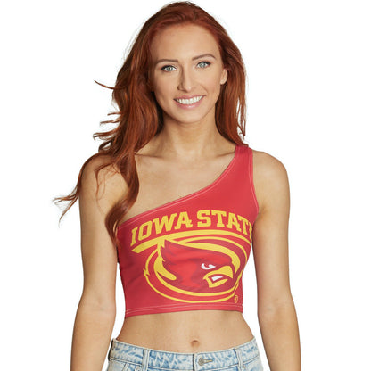Iowa State Red One Shoulder Top