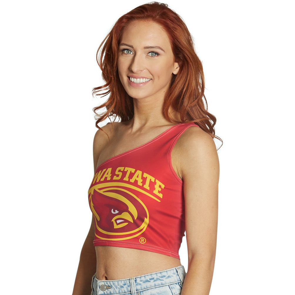 Iowa State Red One Shoulder Top
