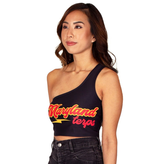Maryland Terps Lightning One Shoulder Top