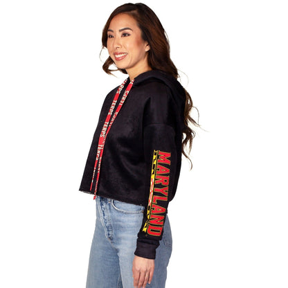 Maryland Terps Black Varsity Furry Hoodie